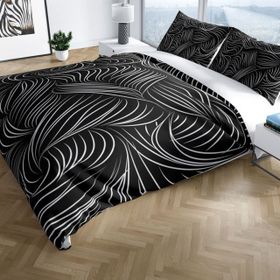 Monohome Zebra 3D Dijital Baskılı Çift Kişilik Nevresim Takımı