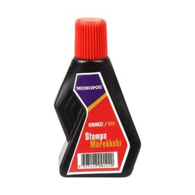Monopol 12x30 ml Kırmızı Istampa Mürekkebi