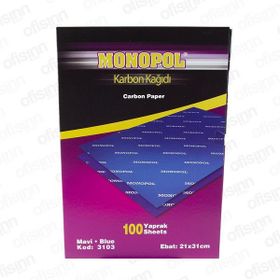 Monopol 3103 100'lü A4 Mavi Karbon Kağıdı