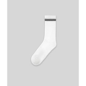 Monsieur CUN103-001 Beyaz Chaussette Çizgili Unicolor Havlu Erkek Çorap