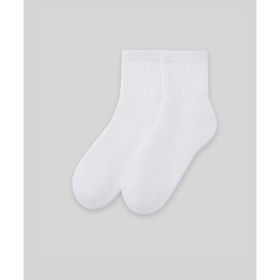 Monsieur UHH104-001 Beyaz Chaussette Unicolor Half Havlu 2'li Kadın Çorap