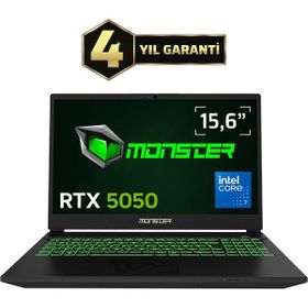 Monster Abra A5 V22.2.3 Core 7 250H 16GB RAM 500GB SSD RTX 5050 Windows 11 Home 15.6 inç Oyun Bilgisayarı