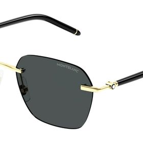 Mont Blanc MB0270S 001 51 Altın Erkek Güneş Gözlüğü