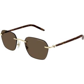 Mont Blanc MB0270S 004 51 Altın Erkek Güneş Gözlüğü