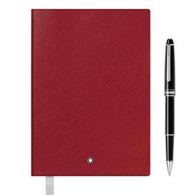 Montblanc 118910 Meisterstück Roller Kalem-Kırmızı Not Defteri Set