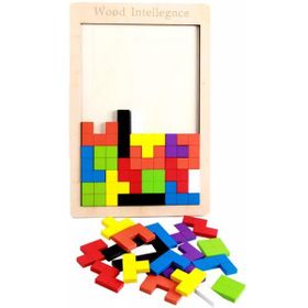Montessori Ahşap Tetris Blok Zeka Oyuncağı Seti Puzzle