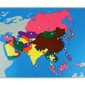 Montessori Asya Kıtası Haritası Puzzle