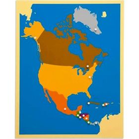 Montessori Kuzey Amerika Haritası Puzzle
