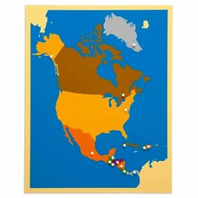 Montessori Kuzey Amerika Haritası Puzzle
