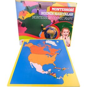 Montessori Kuzey Amerika Haritası Puzzle