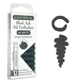 Monteverde G305BA Black Ash Dolma Kalem Kartuşu