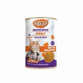 Moochie 135 ml Et Suyu İçerisinde Somon Balıklı Çorba Yetişkin Kedi Ödülü