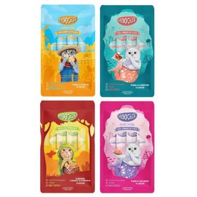 Moochie 4 Adet 5x15 gr Ton Balıklı ve Peynirli Sıvı Kedi Ödülü