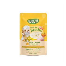 Moochie 40 gr Parça Tavuk Etli ve Balkabaklı Tahılsız Kedi Çorbası