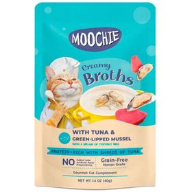 Moochie 40 gr Parça Ton Balığı Midye Tahılsız Kedi Çorbası