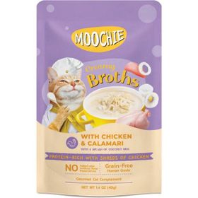 Moochie 4x40 gr Tavuklu ve Kalamarlı Çorba Kedi Ödülü
