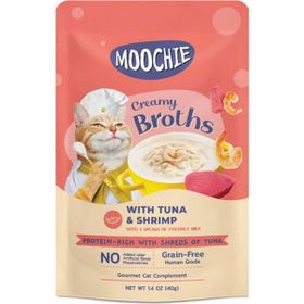 Moochie 4x40 gr Ton Balıklı ve Karidesli Çorba Kedi Ödülü