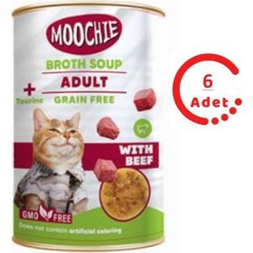 Moochie 6x135 ml Dana Etli Tahılsız Yetişkin Kedi Çorbası
