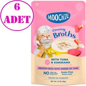 Moochie 6x40 gr Parça Ton Balığı Kanikama Tahılsız Kedi Çorbası