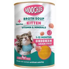 Moochie Et Suyu İçerisinde Tavuklu 135 ml Yavru Kedi Sıvı Ödül Çorbası