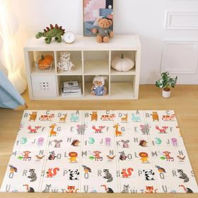 Mooie Baby's Animal Alphabet Renkli 150x180x1 cm Katlanabilir Oyun Matı