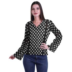 Moomaya Kurti Dantel Detaylı Baskılı Uzun Kollu Black 6 Kurta Kadın Tunik