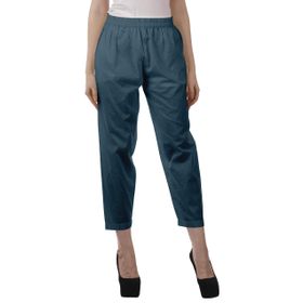 Moomaya Kurti Elastik Bel Dar Kesim Koyu Cam Göbeği Yeşili Kadın Pantolon