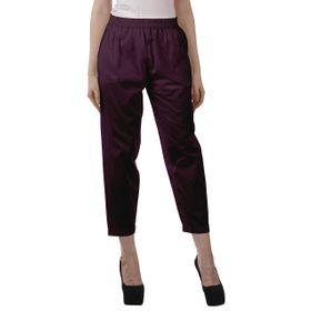 Moomaya Kurti Elastik Bel Dar Kesim Şarap Mor Kadın Pantolon