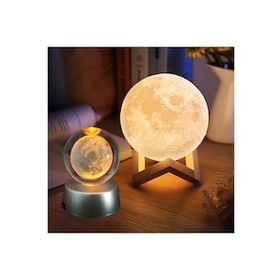 Moon Lamp Moon Light Ay 3D Dekoratif Gece Lambası