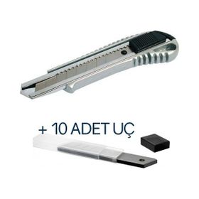Moon Shop Metal Falçata Maket Bıçağı + 10 Adet Yedek Uç