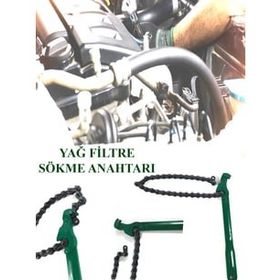 Moon Shop Profesyonel 225 mm Ayarlı Zincirli Yağ Filtre Sökme Anahtarı