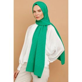 Mooncorn JKRMNC0006 Benetton Yeşili Z Desen İpeksi Jakar Şal
