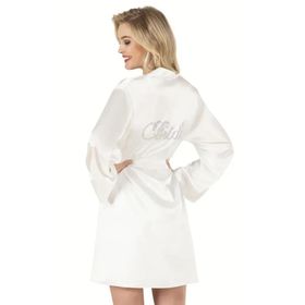 Moongirl Moon Girly 1153 Bride Gelin Taşlı Saten Sabahlık