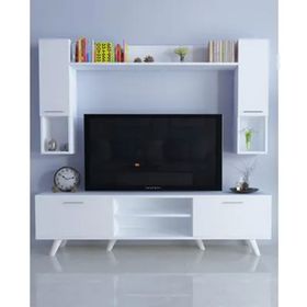 Moonlife Beyaz İstanbul Dolaplı Kapaklı Tv Ünitesi