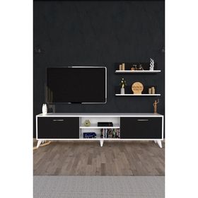 Moonlife Beyaz Siyah Zümrüt Tv Ünitesi