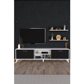 Moonlife Beyaz Siyah Zümrüt Tv Ünitesi