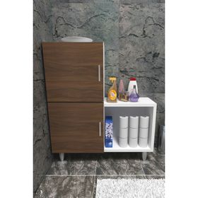 Moonlife Ceviz 2 Kapaklı L Çok Amaçlı Banyo Dolabı