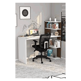Moonlife Çınar Beyaz Ceviz Çalışma Masası