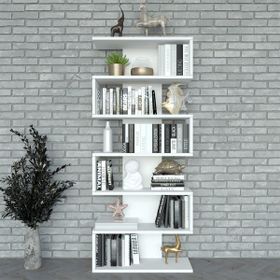 Moonlife Paris Dekoratif Beyaz Kitaplık
