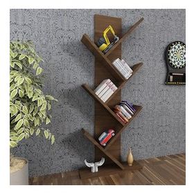 Moonlife Tree Dekoratif Ceviz Kitaplık