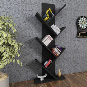 Moonlife Tree Siyah Dekoratif Kitaplık