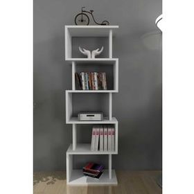Moonlife Zero Dekoratif Beyaz Kitaplık