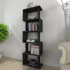 Moonlife Zero Dekoratif Siyah Kitaplık