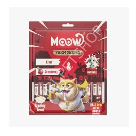 Moow Ciğerli Kızılcıklı ve Keçi Sütlü Yetişkin Sıvı 30x12 gr Kedi Ödül Maması