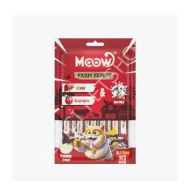Moow Ciğerli Kızılcıklı ve Keçi Sütlü Yetişkin Sıvı 6x12 gr Kedi Ödül Maması