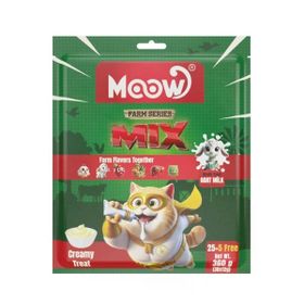 Moow Karışık 6 Lezzetli Çiftlik Serisi Keçi Sütlü Yetişkin Sıvı 30x12 gr Kedi Ödül Maması