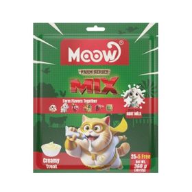 Moow Karışık 6 Lezzetli Çiftlik Serisi Keçi Sütlü Yetişkin Sıvı 30x12 gr Kedi Ödül Maması