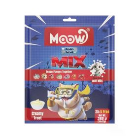Moow Karışık 7 Lezzetli Okyanus Serisi Keçi Sütlü Yetişkin Sıvı 30x12 gr Kedi Ödül Maması