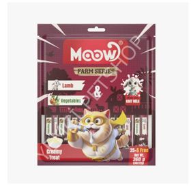 Moow Kuzu Etli Sebzeli ve Keçi Sütlü Yetişkin Sıvı 30x12 gr Kedi Ödül Maması