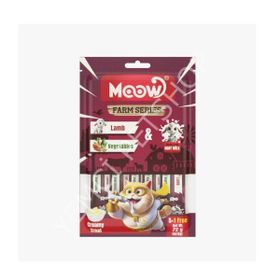 Moow Kuzu Etli Sebzeli ve Keçi Sütlü Yetişkin Sıvı 6x12 gr Kedi Ödül Maması